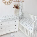 Soft Bamboo Cotton Blend Muslin Fitted Crib Sheets