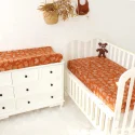 Custom print bamboo cotton blend Newborn crib sheets baby fitted