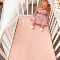 Solid color 100% organic cotton muslin baby crib sheets