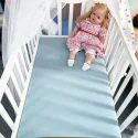 100% Organic Cotton Fitted Sheet Solid Color Muslin Crib Sheet