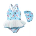 One piece Swimwear kids Baby girls ballerina dress Manufacturer (3)