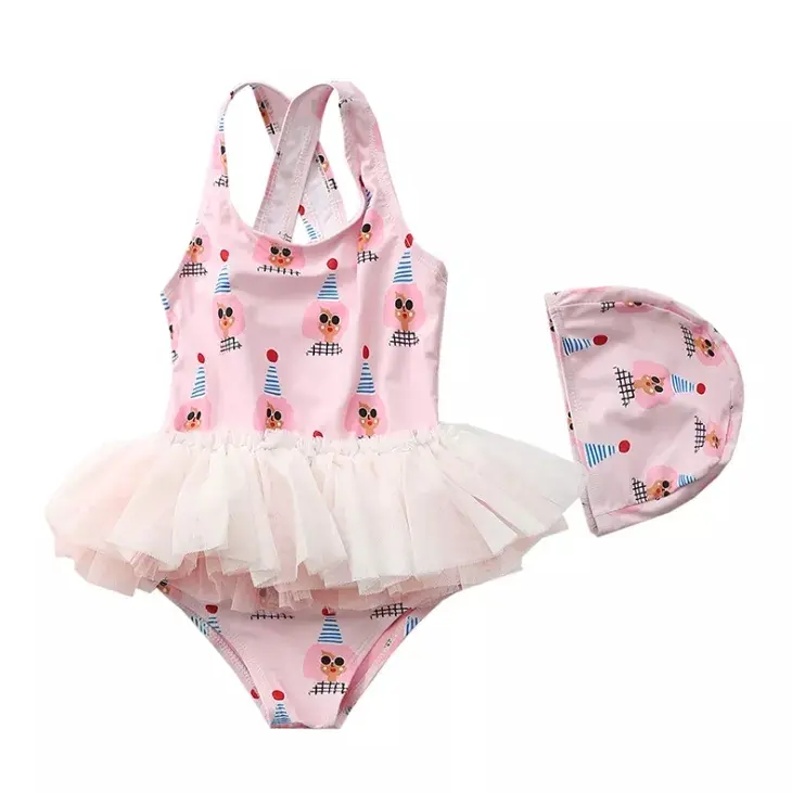 One piece Swimwear kids Baby girls ballerina dress Manufacturer (8)