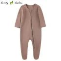 Baby Boys Girls Organic Cotton Zip-Front Sleeper Pajamas Footed Sleep Playsuit