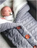Baby Sleeping Bag Envelope Winter Knit Wool Sleepsack (5)