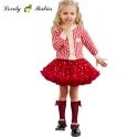 Lovelybabies gown girl party skirt Christmas toddler princess Tutu dress