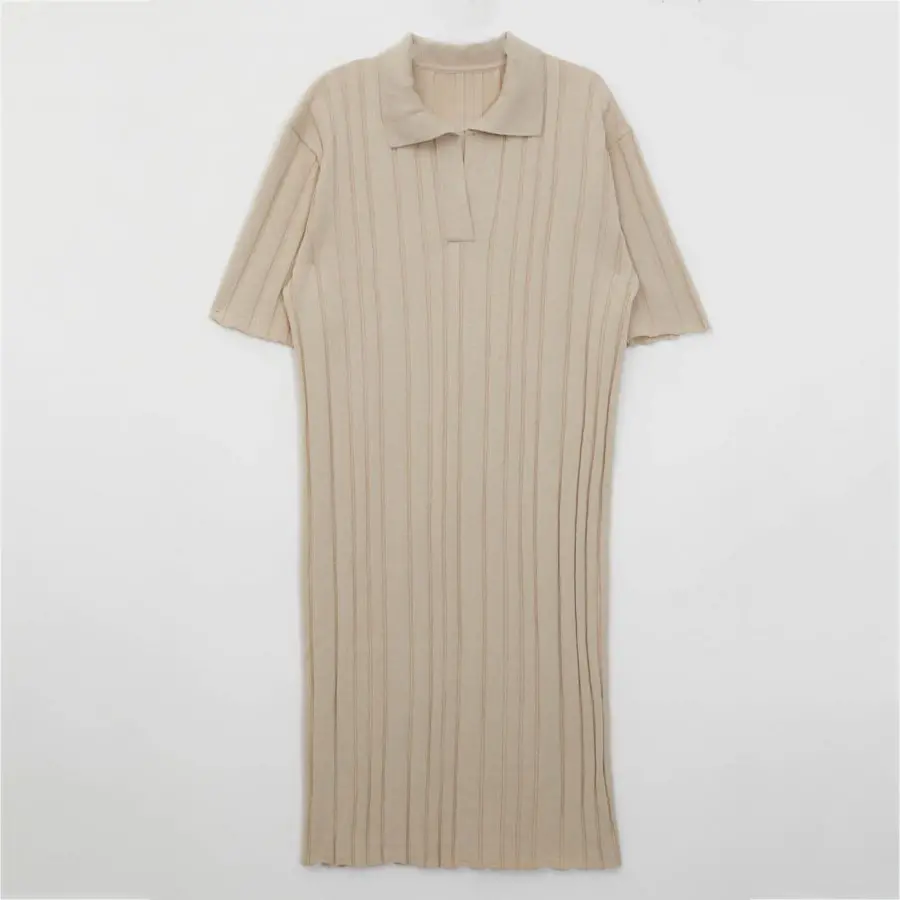Lapel Wool knit Dress (7)