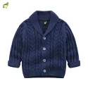 Private Label Toddler Knit Button up Knitted Pattern Pullover sweater