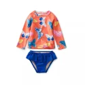 2 Piece Child Swim Wear Boutique Kids Bathing Suit Long Sleeve Girls Swimwear (3)