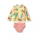 Private Label 2 Piece Child Long sleeve Swim Wear Kids Bathing Suit manufacturer