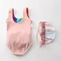 rainbow one piece kids girls swimsuits (3)