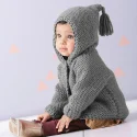 Tassel Hooded Coat Baby Knits toddler Knit cardigan-Lovelybabies china manufacturer