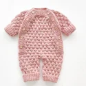 Private label Knitting pattern baby romper supplier