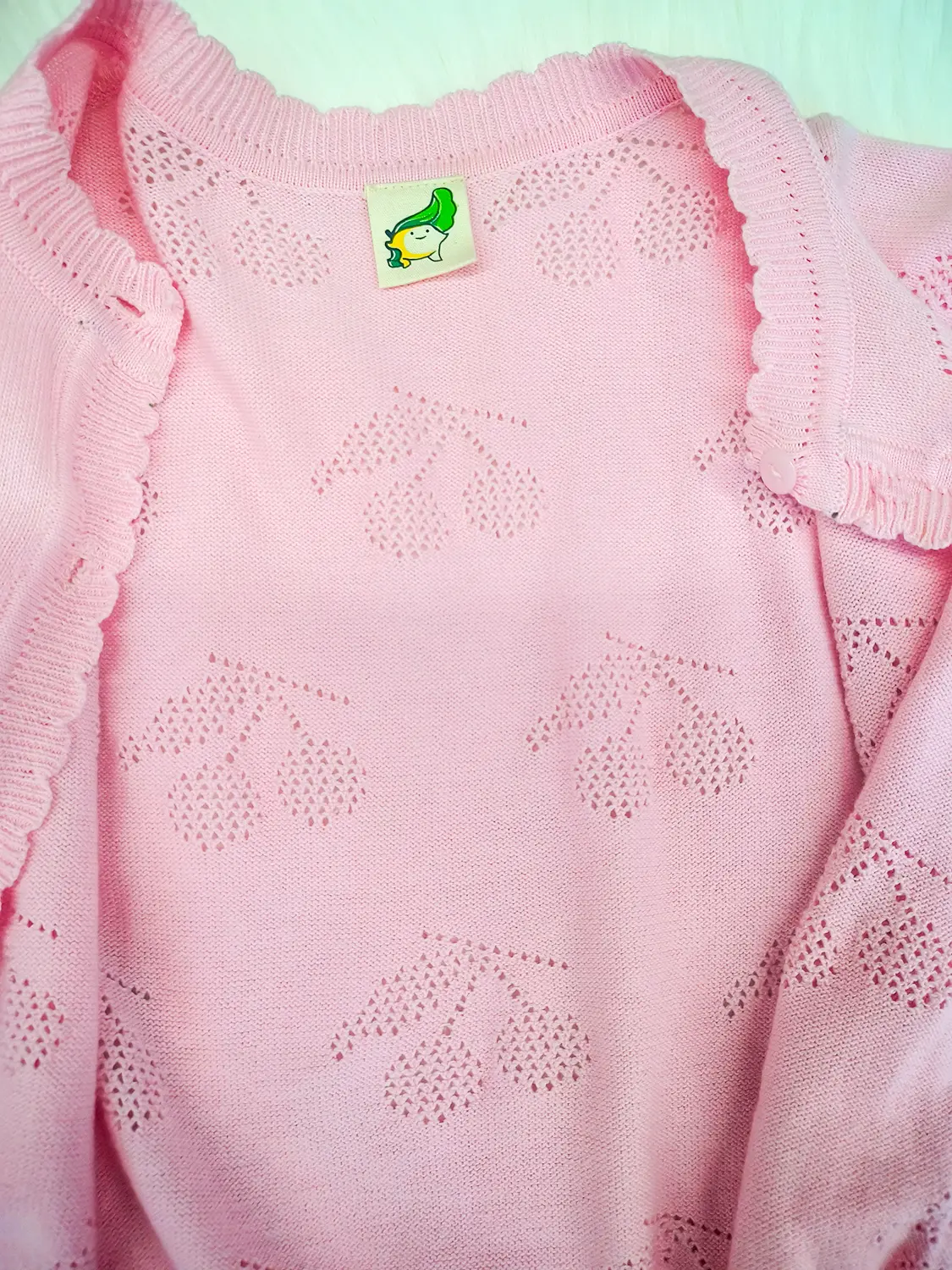 Girl's pink cardigan (3)