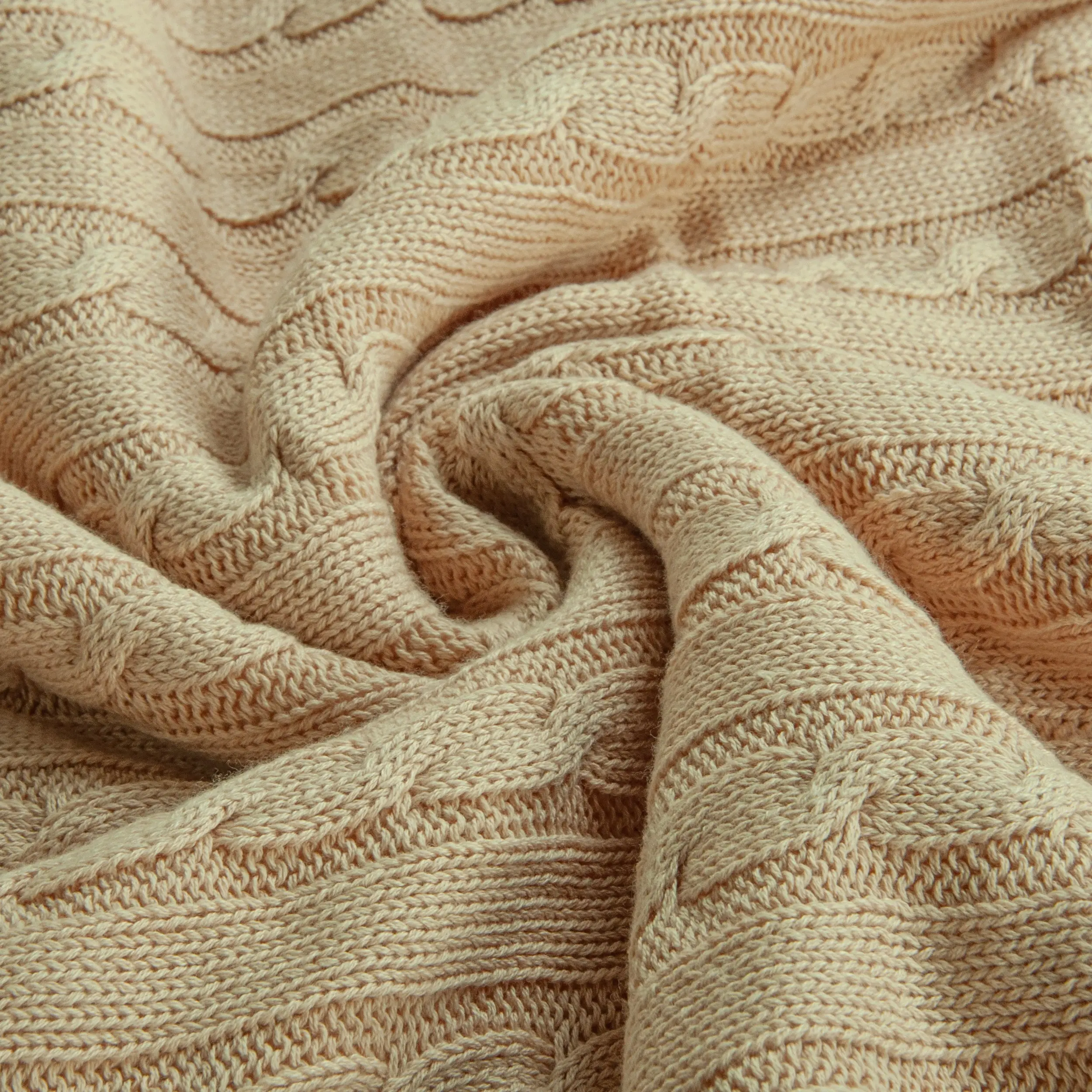 Knitted Sherpa Twin Blanket (6)