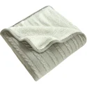 Private label Green knitted sherpa twin blanket-China factory
