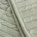 Green knitted sherpa twin blanket (2)