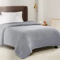 Grey knitted weighted blanket (7)