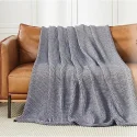 Grey knitted weighted blanket (9)