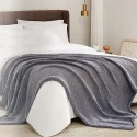 Grey knitted weighted blanket (8)