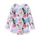 Custom Baby&Toddler Girls Long Sleeve One Piece Swimsuit with UPF 50+ Sun Protection