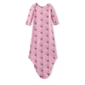 Design Newborn Girl Cotton Print Knotted Gowns Wholesale