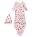 Private label Infant baby boy girl ribbed print sleeping bag wiht hat