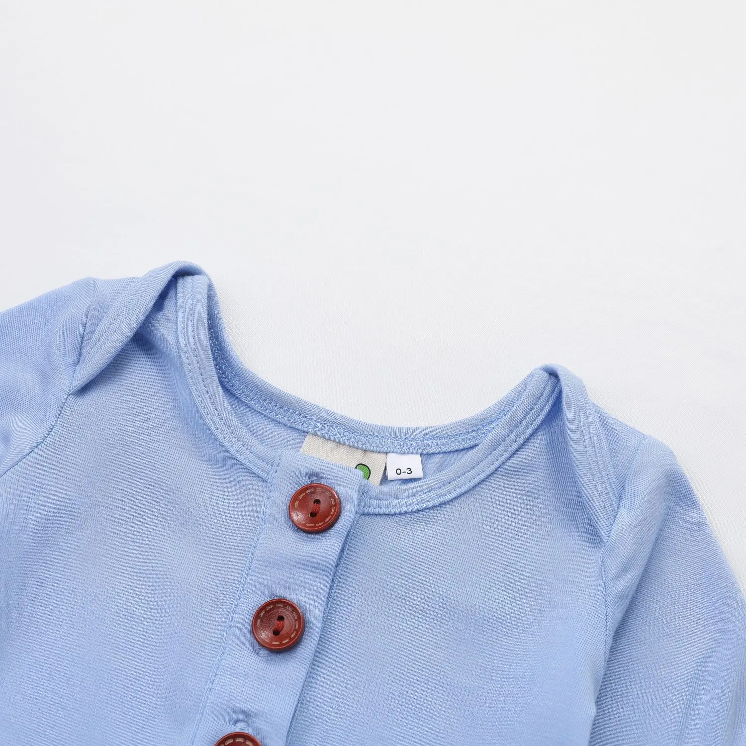 Infant solid Knotted Gowns (1)