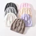 Cute Soft Warm Knitted Hats Bright Silk Double Layer Thick Winter Kids Baby Warm Beanie