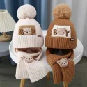 Garment Scarf Set Kids Caps Children Woolen Hat Custom Hats Children Fleece For Warmth Winter Caps For Children