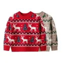 Hot new products autumn and winter boys and girls baby Christmas elk sweater children pullover sweater