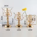 crystal candle holder size
