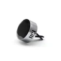 Round Shiny Natural Black Onyx Car Diffuser