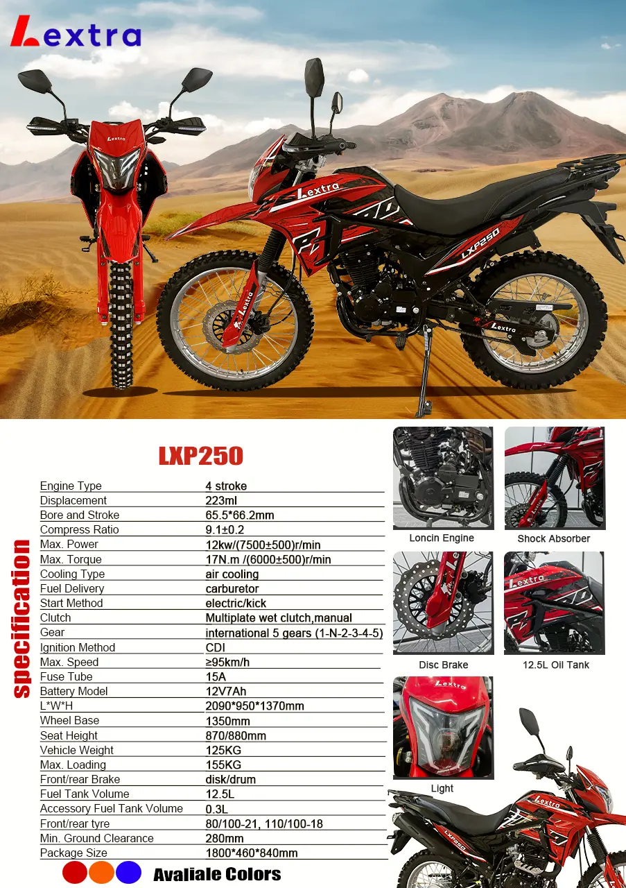 LXP250 250CC dual sport motorcycle