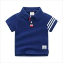 Summer Short Sleeve Lapel Polo Kids T shirt