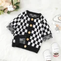 8.5 Casual Plaid Knit Cardigans