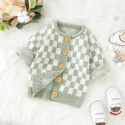 8.4 Casual Plaid Knit Cardigans