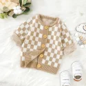 8.6 Casual Plaid Knit Cardigans