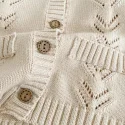 9.5 Hollow Out Single Breasted Loose Cardigan