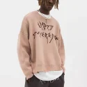 15.2 Custom Jacquard Graphic Drop Shoulder Wool Pullover Men's Sweater