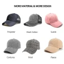 4.3 OEM Customized 3D Embroidery Logo 6 Panel Unisex Casual Cap