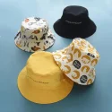 11.3 Custom full printing sun protective reversible bucket kids sun cap