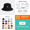 13.3 Customized Embroidery Printed Logo Bucket Hat