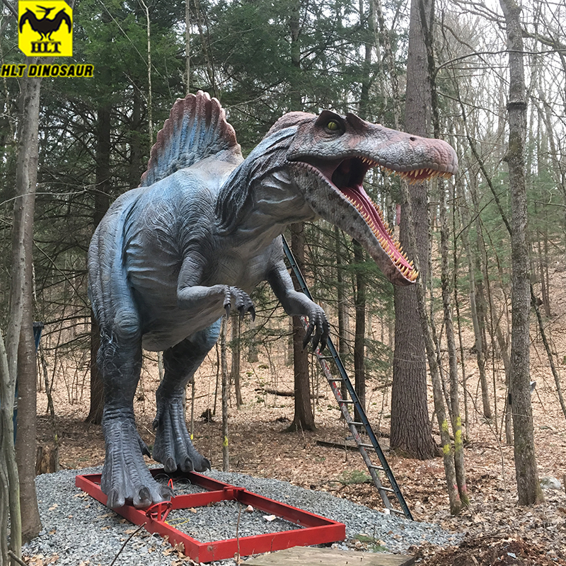 HLT Lifesize Artificial Jurassic Mechanical Dinosaur Spinosaurus for park