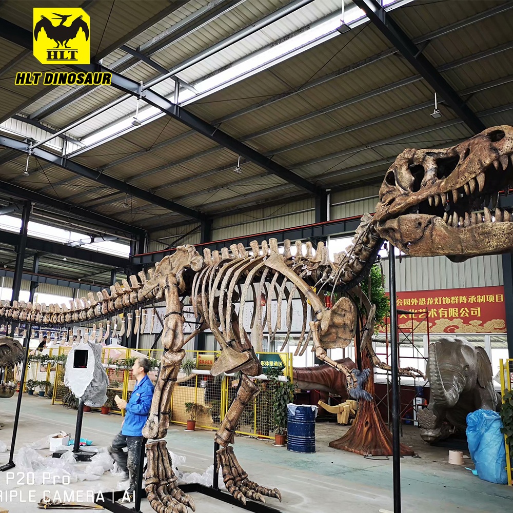 hot sale decorative simulation dinosaur fossil T-rex whole body in amusement park