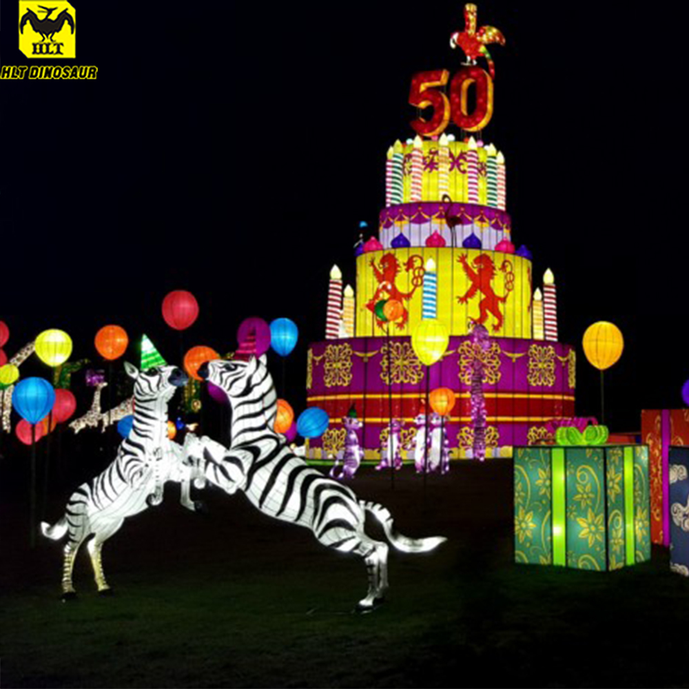 decorative custom chinese lantern chinese lantern animal Zebra moon festival lanterns for sale