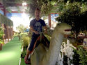 New Dino-themed restaurant is already super popular, has rideable dinosaurs