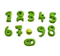 Number shape rock climbing holds